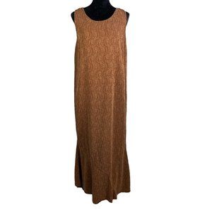tianello paisley printed maxi tank dress in copper women’s size medium
